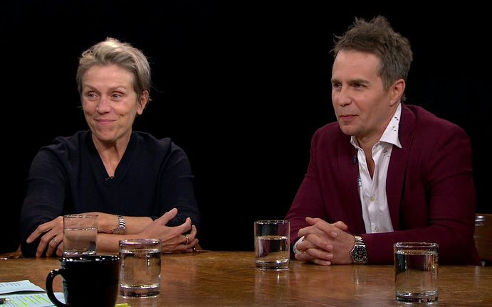 三块广告牌 弗兰西斯麦克多蒙德 山姆洛克威尔访谈 2017 "Three Billboards" Charlie Rose